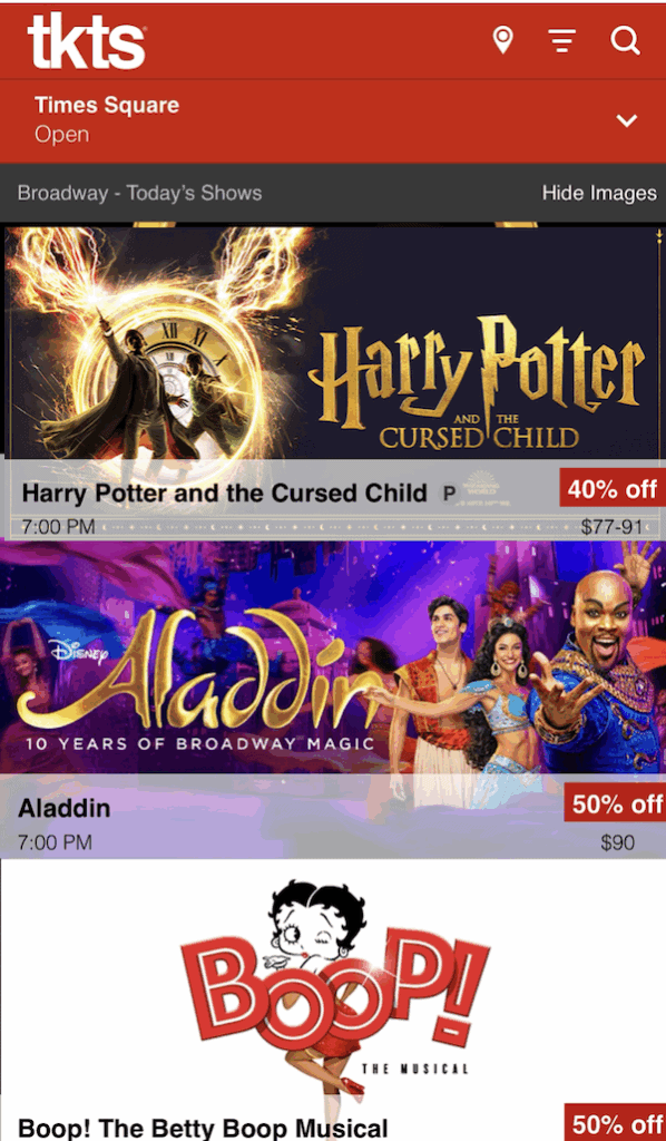 TKTS Discounted Broadway Tickets